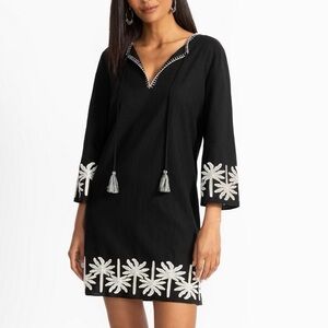Johnny was RELAXED KIMONO SLEEVE DRESS beaded black size PS